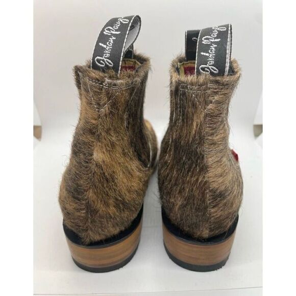 New Jordan Page Women's Western Ankle Boots Size 9.5 Hair-on-Hide Square Toe - Picture 5 of 12
